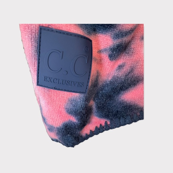 Women's C.C Soft Wrap Navy/Pink Scarf NWT - Picture 9 of 11